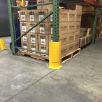 Steel guard for pallet racking