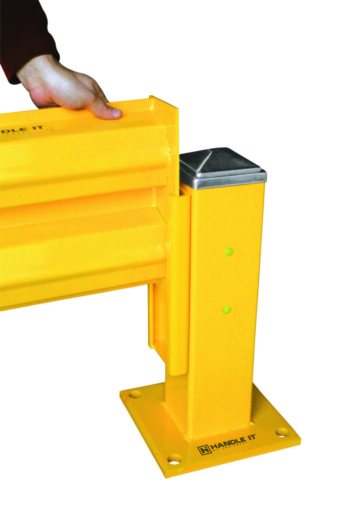 Handle-It's lift-out adapter allows guard rail sections to be temporarily removed.