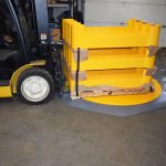 Safe easy loading with forklift, the machine is very low so it won't get hit!