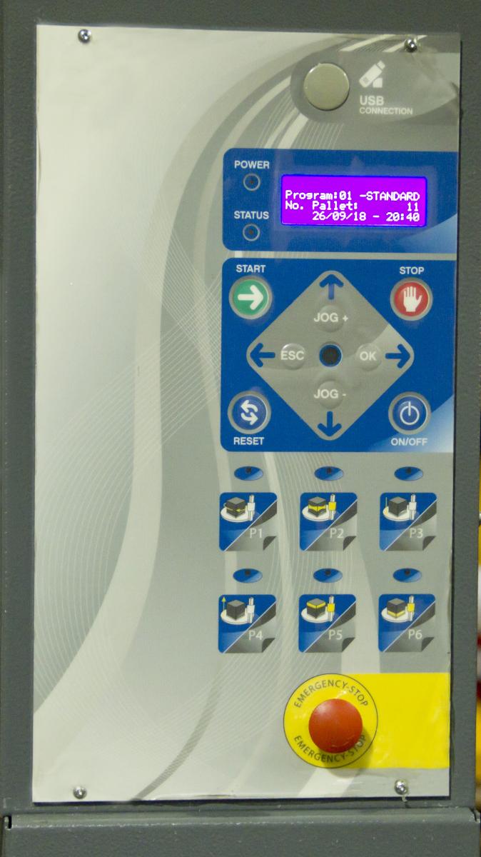 Model 2200 rotating shrink wrap machine control panel