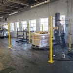 Industrial Safety Fencing Around Pallet Wrapping Machine