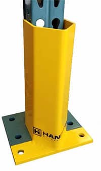 Handle It's Universal Rack Post Protectors are specifically designed for seismic plates so you don't lose valuable floor space.