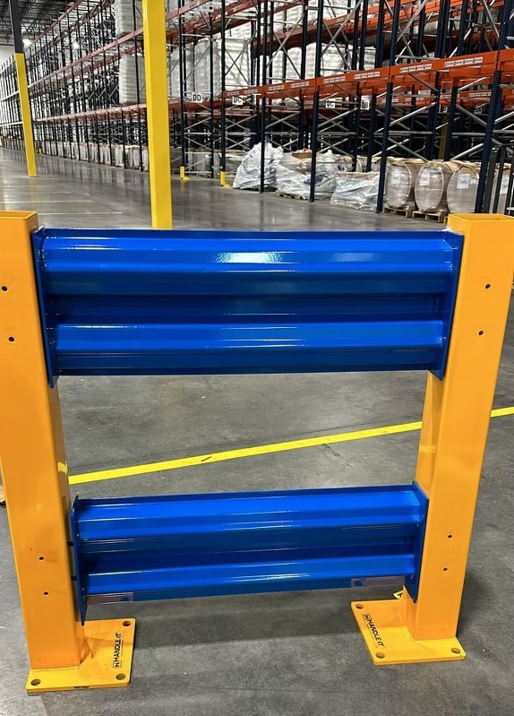 Handle-It Warehouse Guard Rail protects people, assets, and equipment from fork lift collisions.